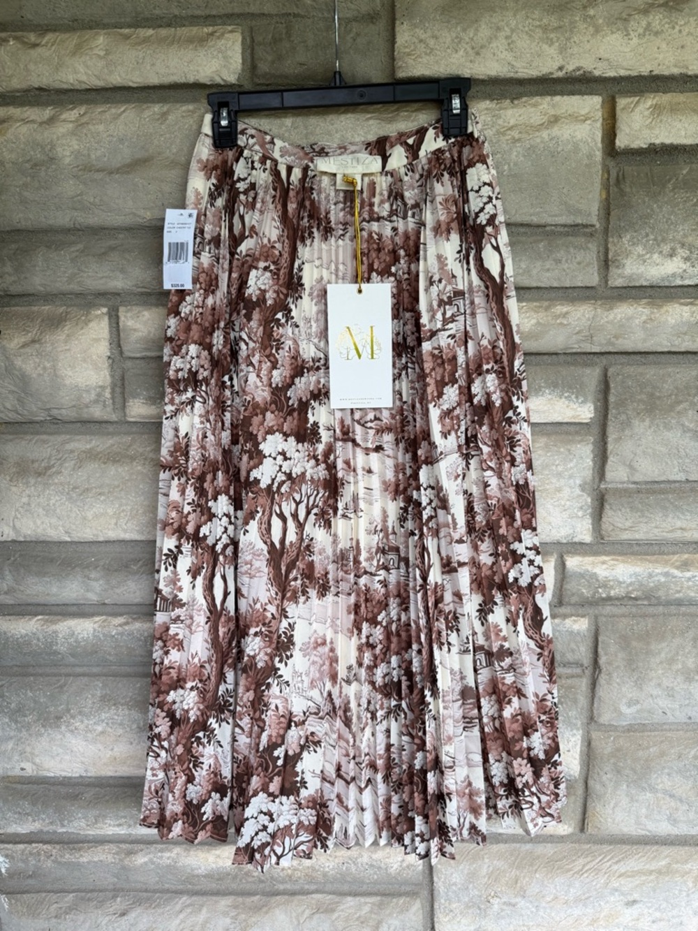 Mestiza New York Daniella Midi Skirt in Chestnut Toile 2 $325 - Picture 3 of 7